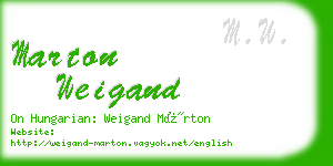 marton weigand business card